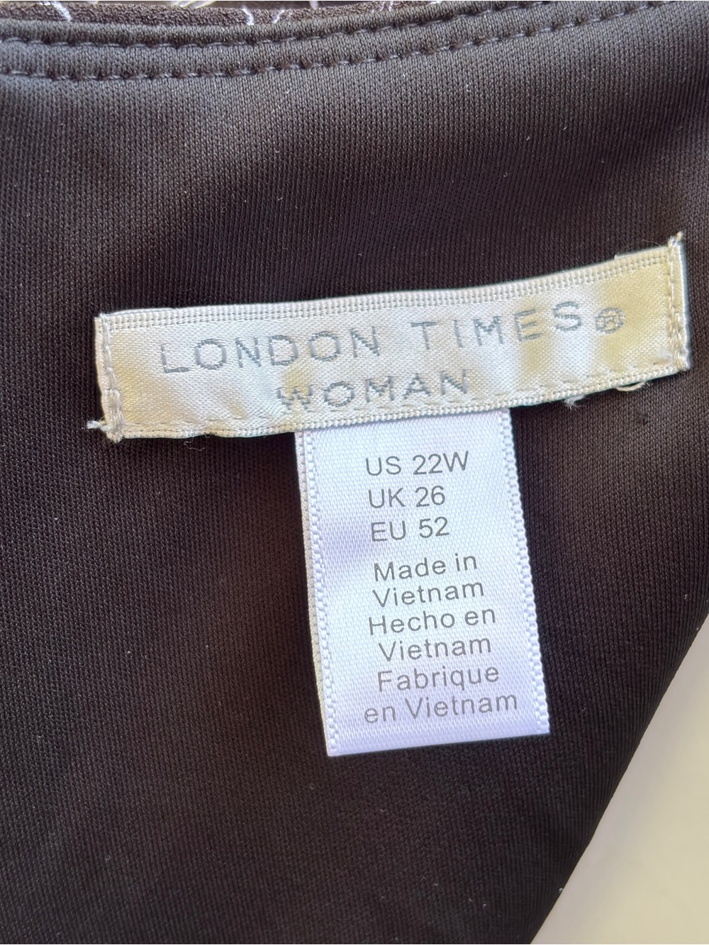 London Times Women's A-line Dress Floral Black & White Size 22W MSRP $89 - Picture 10 of 12